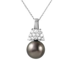 Genuine 0.88 TCW 14K White Gold Ladies Necklace - REF-108R5H