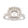 Image 1 : Genuine 14K White Gold 0.19CTW Diamond Semi Mount Ring - REF-49X7Y