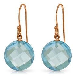 12 ctw Blue Topaz Earrings Jewelry 14KT Rose Gold