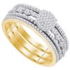 Image 1 : 0.35CT Diamond Bridal 10KT Ring Yellow Gold