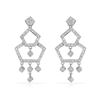 Image 1 : Genuine 0.61 TCW 18K White Gold Ladies Earring - REF-99Z4T