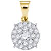 Image 1 : 1CT Diamond Micro-Pave 14KT Pendant Yellow Gold