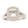 Image 1 : Genuine 14K White Gold 0.26CTW Diamond Semi Mount Ring - REF-59W8G