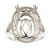Image 1 : Genuine 14K White Gold 0.37CTW Diamond Semi Mount Ring - REF-88T3K