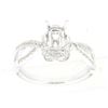 Image 1 : Genuine 14K White Gold 0.29CTW Diamond Semi Mount Ring - REF-51H8W