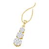Image 1 : 0.75CT Diamond 3-Flower 14KT Pendant Yellow Gold