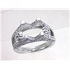 Image 1 : Genuine 18K White Gold 0.91CTW Diamond Semi Mount Ring - REF-155M5F