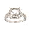 Image 1 : Genuine 14K White Gold 0.41CTW Diamond Semi Mount Ring - REF-71G5M