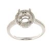 Image 1 : Genuine 14K White Gold 0.18CTW Diamond Semi Mount Ring - REF-47X2Y