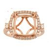 Image 1 : Genuine 14K Rose Gold 0.67CTW Diamond Semi Mount Ring - REF-91A3X