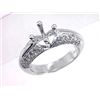 Image 1 : Genuine 14K White Gold 0.78CTW Diamond Semi Mount Ring - REF-67X8Y