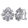Image 1 : Genuine 14KWhite Gold 1.28CTW Diamond Semi-Mount Earrings - REF-100M7F