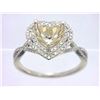 Image 1 : Genuine 14K Yellow Gold 0.32CTW Diamond Semi Mount Ring - REF-46A2X