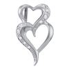 Image 1 : 0.15CT Diamond Heart 10KT Pendant White Gold
