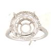 Image 1 : Genuine 14K White Gold 0.28CTW Diamond Semi Mount Ring - REF-55G8M