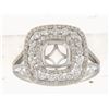 Image 1 : Genuine 14K White Gold 0.83CTW Diamond Semi Mount Ring - REF-103Z6T
