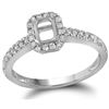 Image 1 : 0.25CT Diamond Semi-Mount 14KT Ring White Gold