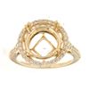 Image 1 : Genuine 14K Yellow Gold 0.55CTW Diamond Semi Mount Ring - REF-84X6Y