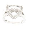 Image 1 : Genuine 14K White Gold 0.27CTW Diamond Semi Mount Ring - REF-58A8X