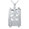 Image 1 : Genuine 1.06 TCW 14K White Gold Ladies Pendant - REF-124W6G