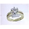 Image 1 : Genuine 18K Two Tone Gold 0.53CTW Diamond Semi Mount Ring - REF-127Y2Z