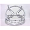 Image 1 : Genuine 14K White Gold 0.31CTW Diamond Semi Mount Ring - REF-56K6R