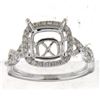 Image 1 : Genuine 14K White Gold 0.5CTW Diamond Semi Mount Ring - REF-73G3M