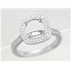 Image 1 : Genuine 14K White Gold 0.85CTW Diamond Semi Mount Ring - REF-124H3W
