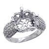 Image 1 : Genuine 14K White Gold 0.96CTW Diamond Semi Mount Ring - REF-104X9Y
