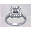 Image 1 : Genuine 14K White Gold 0.98CTW Diamond Semi Mount Ring - REF-91G9M