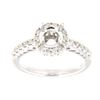 Image 1 : Genuine 14K White Gold 0.42CTW Diamond Semi Mount Ring - REF-55W2G