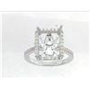 Image 1 : Genuine 14K White Gold 0.47CTW Diamond Semi Mount Ring - REF-52G4M