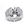 Image 1 : Platinum 2.55CTW Diamond Semi Mount Ring - REF-666K7R