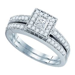 0.50CT Diamond Bridal 10KT Ring White Gold