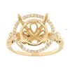 Image 1 : Genuine 14K Yellow Gold 0.39CTW Diamond Semi Mount Ring - REF-74H5W
