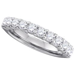1.0CT Diamond Anniversary 14KT Ring White Gold
