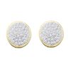 Image 1 : 0.20CT Diamond Micro-Pave 10KT Earrings Yellow Gold