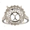 Image 1 : Genuine 14K White Gold 0.22CTW Diamond Semi Mount Ring - REF-55M7F