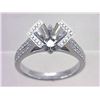 Image 1 : Genuine 18K White Gold 0.59CTW Diamond Semi Mount Ring - REF-127T2K