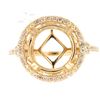 Image 1 : Genuine 14K Yellow Gold 0.58CTW Diamond Semi Mount Ring - REF-92W2G