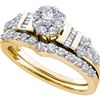 Image 1 : 1CT Diamond Bridal 14KT Ring Yellow Gold