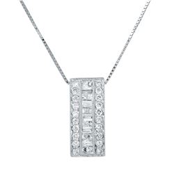 Genuine 0.5 TCW 14K Yellow Gold Ladies Necklace - REF-53F2N