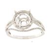 Image 1 : Genuine 14K White Gold 0.45CTW Diamond Semi Mount Ring - REF-77M9F