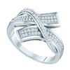 Image 1 : 0.25CT Diamond Micro-Pave 10KT Ring White Gold