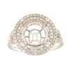 Image 1 : Genuine 14K White Gold 0.51CTW Diamond Semi Mount Ring - REF-85K3R