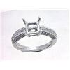 Image 1 : Genuine 14K White Gold 0.54CTW Diamond Semi Mount Ring - REF-87Z6T