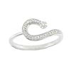 Image 1 : Genuine 14K White Gold 0.11CTW Diamond Rings - REF-21R7H