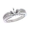 Image 1 : Genuine 18K White Gold 0.15CTW Diamond Semi Mount Ring - REF-72Y2Z