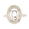 Image 1 : Genuine 14K White Gold 0.43CTW Diamond Semi Mount Ring - REF-79M2F