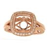 Image 1 : Genuine 14K Rose Gold 0.29CTW Diamond Semi Mount Ring - REF-66R3H